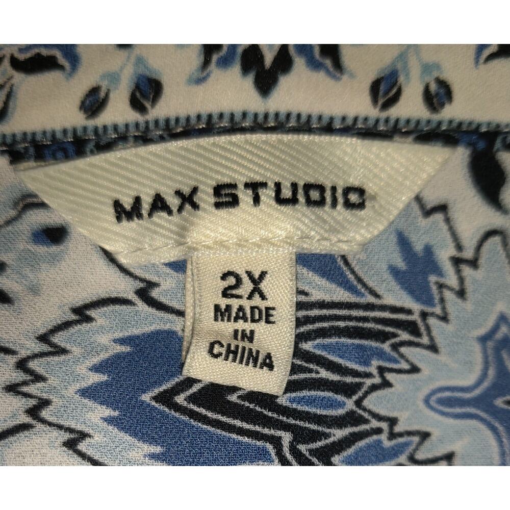 Max Studio Open Front Kimono Womens 2X Top Flowy Cottage Resort Wear Romantic - Picture 8 of 16